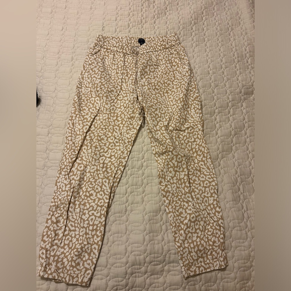 J. Crew Tan Leopard Print Pants